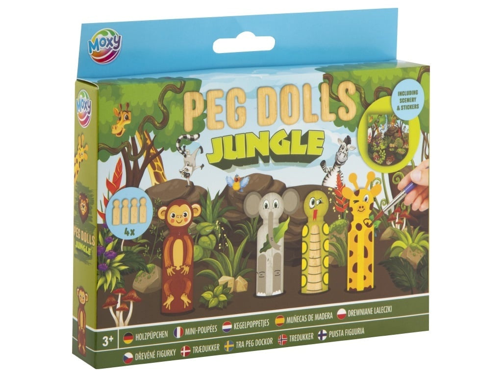 Set Creativ Figurine Lemn Peg Dolls Jungla Moxy - Default Title [ps:bd7eb7fd-235c-4126-8375-0da8f9b77fff]