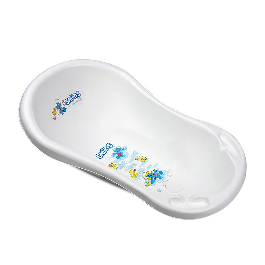Cădiță Bebe Strumfi White, 84 cm, cu Dop de Scurgere - Default Title [ps:702fbee5-1a9e-4b59-bbd3-3bb841adabab]