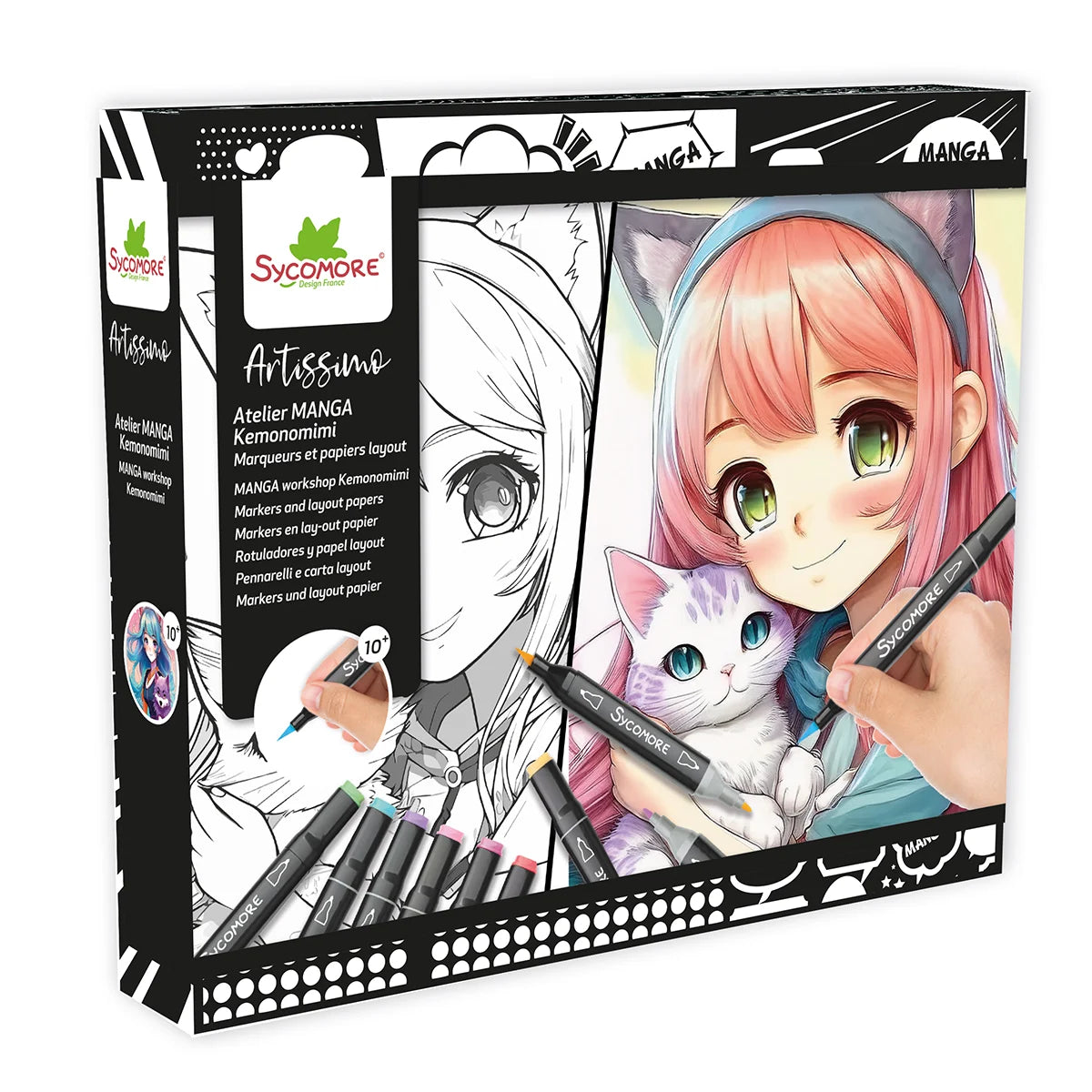 Atelier Creativ Manga Kemonomimi Sycomore - Set Desen - Default Title [ps:f5a82d62-bbce-4da6-bde8-88d09ed294eb]