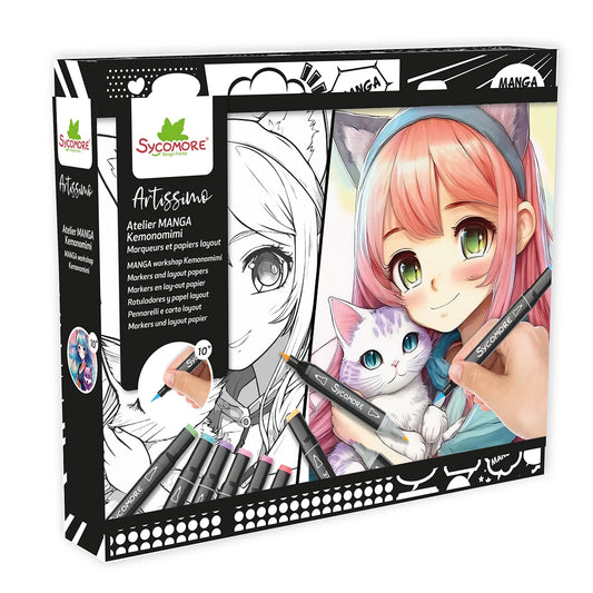 Atelier Creativ Manga Kemonomimi Sycomore - Set Desen - Default Title [ps:f5a82d62-bbce-4da6-bde8-88d09ed294eb]