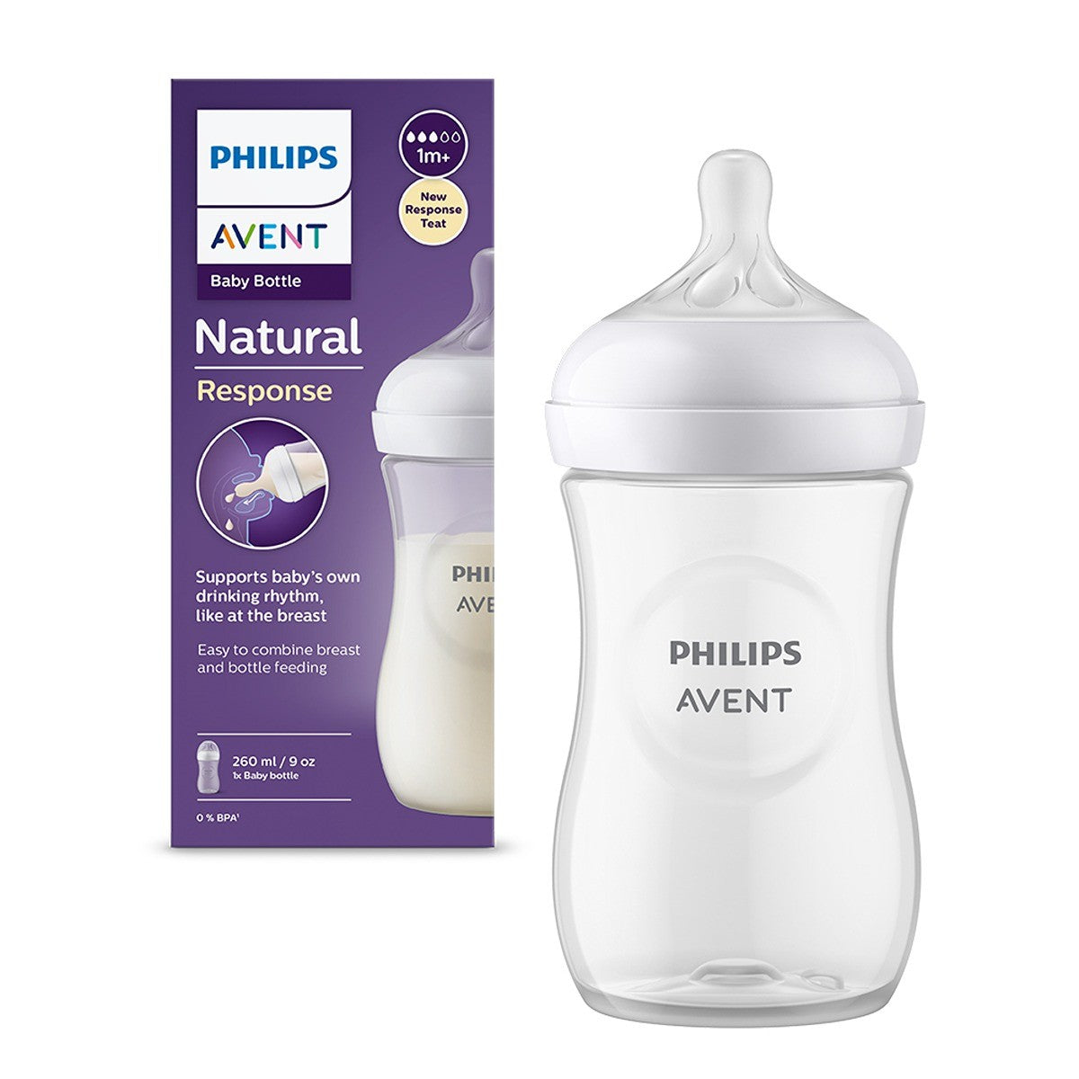 PHILIPS SCY903/01 Avent, biberon, natural response, 1 luna+, 260 ml [ps:167eebee-6634-4c17-af7d-c16d04934912]