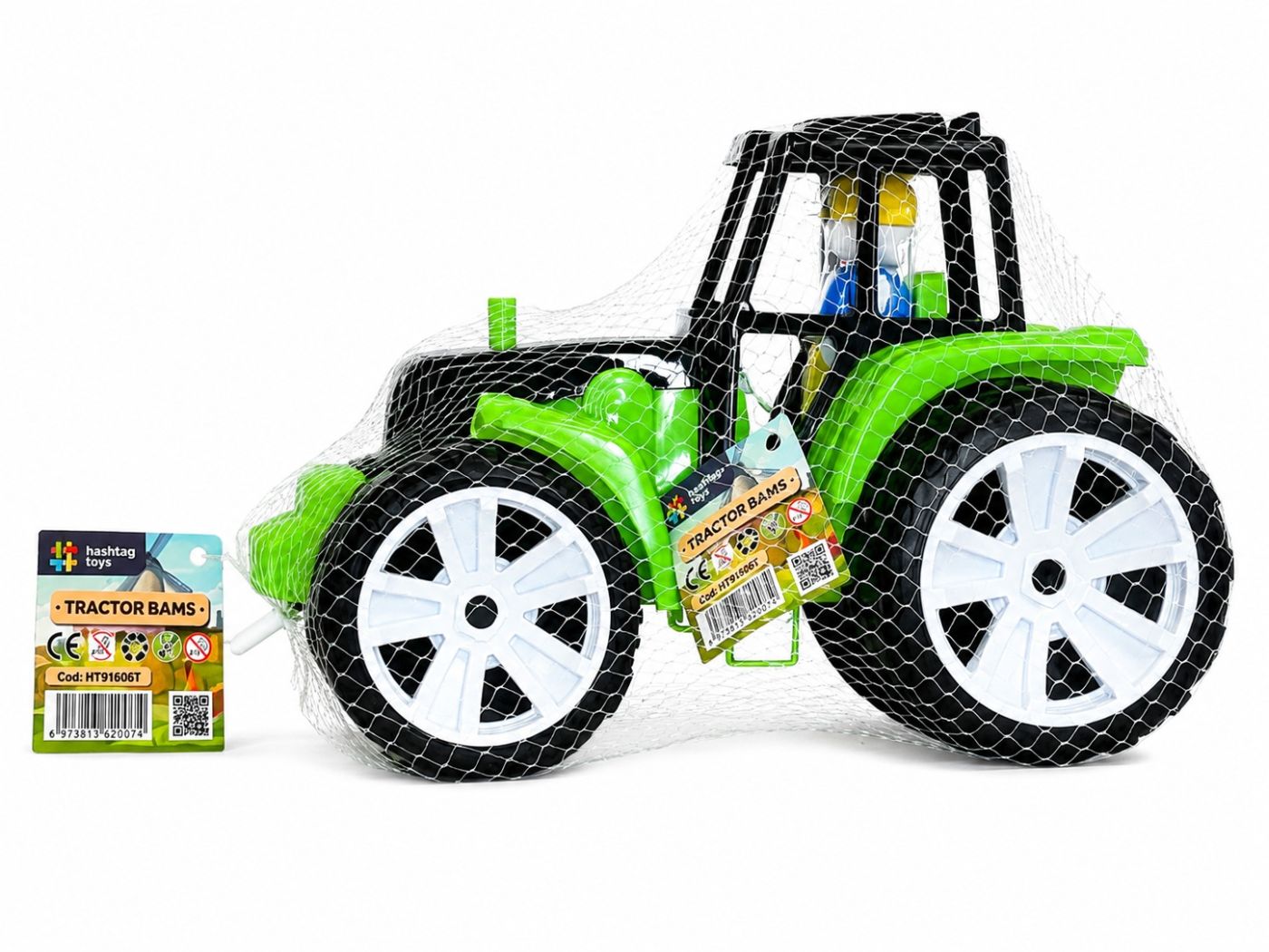 Tractor Bams VIVA TOYS Roșu - Jucărie - NEGRU VERDE [ps:2dc3ff84-6592-48d1-a50d-3c590dd7b095]