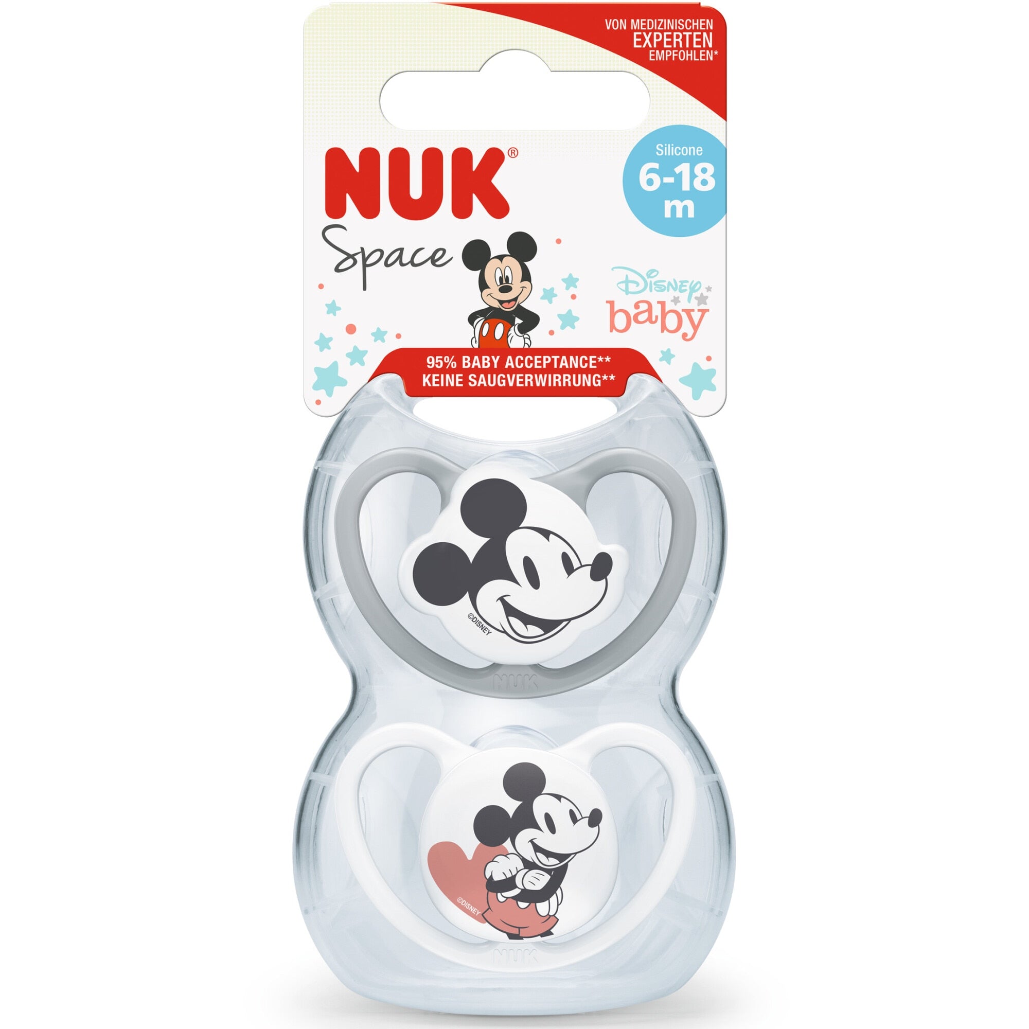 NUK SUZETA PM AIR DISNEY MICKEY GRI M2(6-18L) 2BUC - Default Title [ps:2d88a599-14da-4550-8d10-dd2a3750c314]