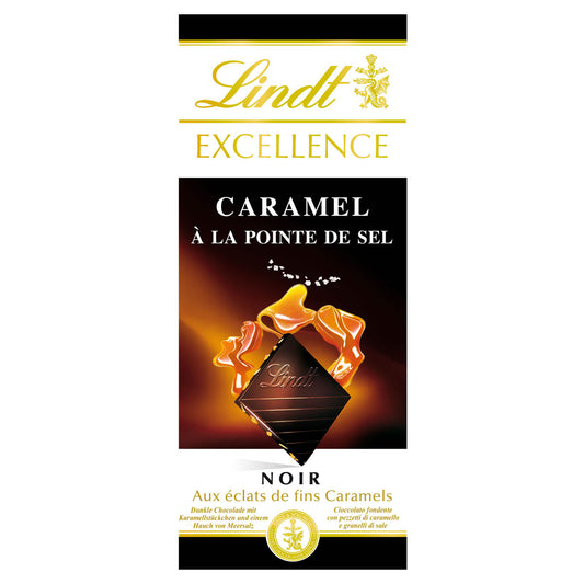 LINDT Excellence, tableta de ciocolata, neagra cu caramel, 100 g [ps:f72f25c1-c6df-415c-8770-b8fa013f3569]