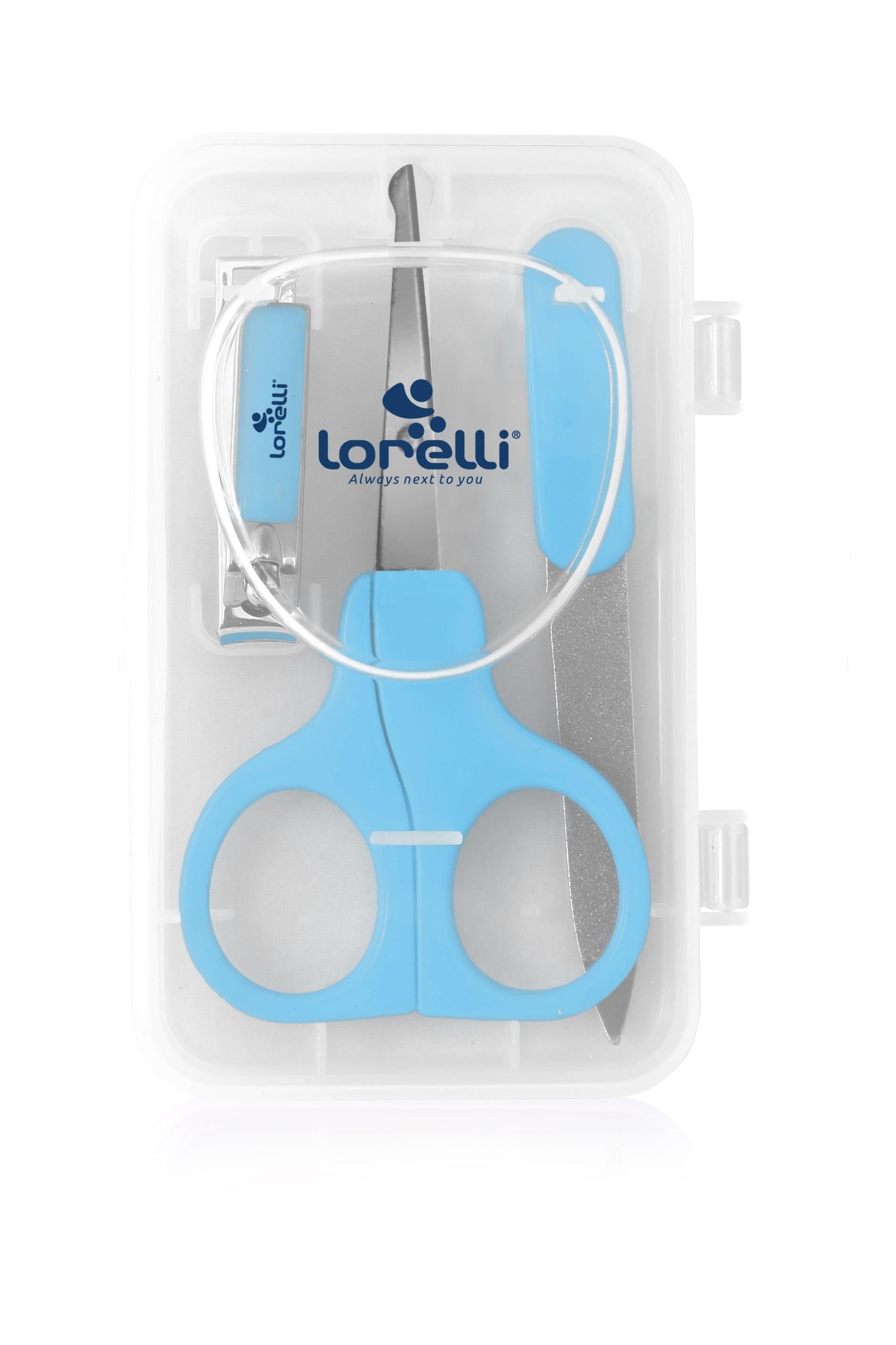 Set Manichiura Bebe Lorelli, 3 Piese cu Suport, Alb - albastru [ps:62e298f3-1084-4b1e-89b2-07f431fe5c4e]