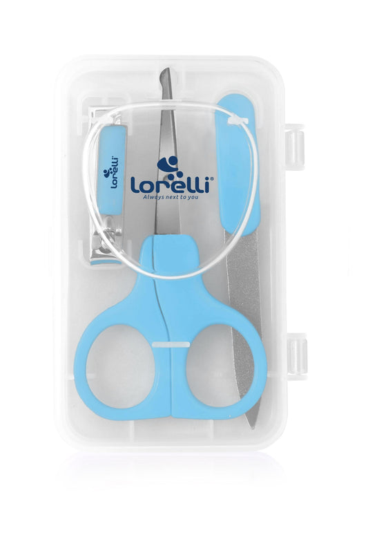 Set Manichiura Bebe Lorelli, 3 Piese cu Suport, Alb - albastru [ps:62e298f3-1084-4b1e-89b2-07f431fe5c4e]