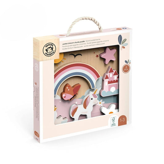 Puzzle cu Unicorn din Lemn Speedy Monkey - 8 Piese - Default Title [ps:70413b79-4bcb-4a11-a469-a325d485afee]