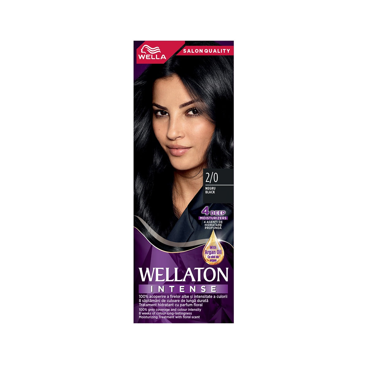 WELLATON Intense, vopsea de par, nuanta negru, nr 2/0 [ps:b9897b88-82e7-4800-929b-0cb37d2efbd4]