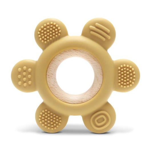 Jucărie Dentiție Lorelli Flower, Silicon și Lemn, Verde - Yellow [ps:518d3fc7-2d9a-49c6-8d23-024051fb4922]