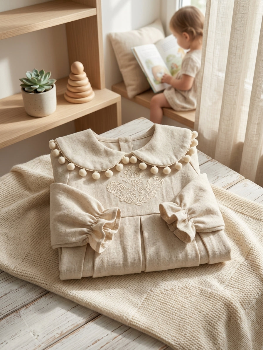 Rochita cu guler Wondress Roz | Bej 6-24 Luni Roz 6-9 - Bej [ps:17f6ab74-592c-49ea-af48-0ae2fa9c7620]