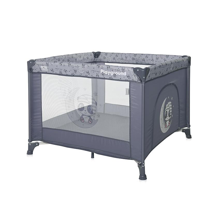 Tarc de Joaca Lorelli Playground, 100x100 cm, Mellow Rose - Cool Grey Pandas [ps:3f7a0b0b-632a-4399-9274-edfdaa1b31aa]