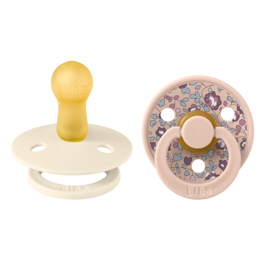 Set 2 Suzete BIBS x Liberty Colour Eloise Latex, 0 luni+ - Ivory/Blush [ps:9a64c287-5e6e-4dd2-b230-0849533ead40]