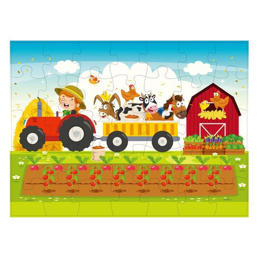 Puzzle Jumbo Fermă cu Animale și Tractor - 35 Piese - Default Title [ps:cf10db5e-f34e-4112-82f4-5bef962d9739]