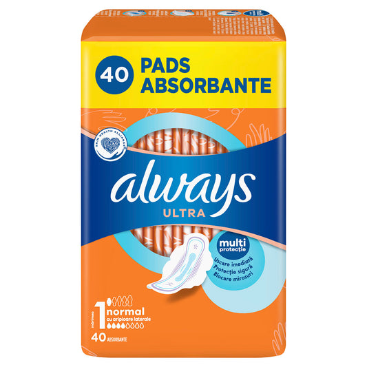 ALWAYS Ultra Normal, absorbante igienice, marime 1, 40 buc [ps:3c9a2b51-91a5-4357-8d32-f8686b598ef7]