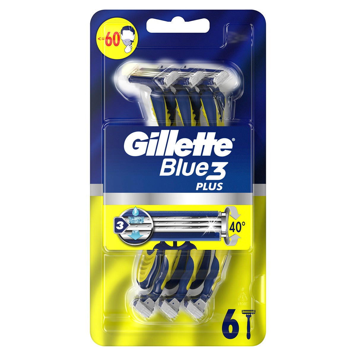 GILLETTE Blue III Plus, aparat de ras, 6 buc [ps:c96d9664-d9b1-418f-a558-2d034d33a75a]
