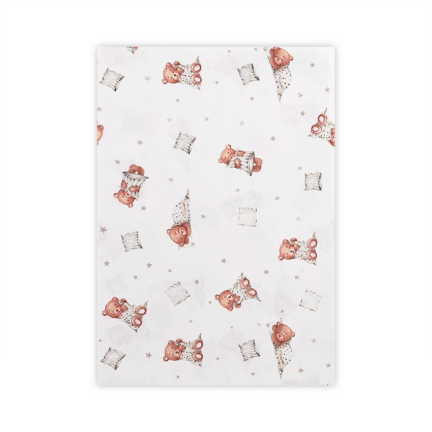 Cearceaf Bumbac Ranforce Lorelli, 100x150 cm, Grey Train - Bears & Piollws Beige [ps:ffd6931a-a097-4579-b5ef-94d627a512f3]