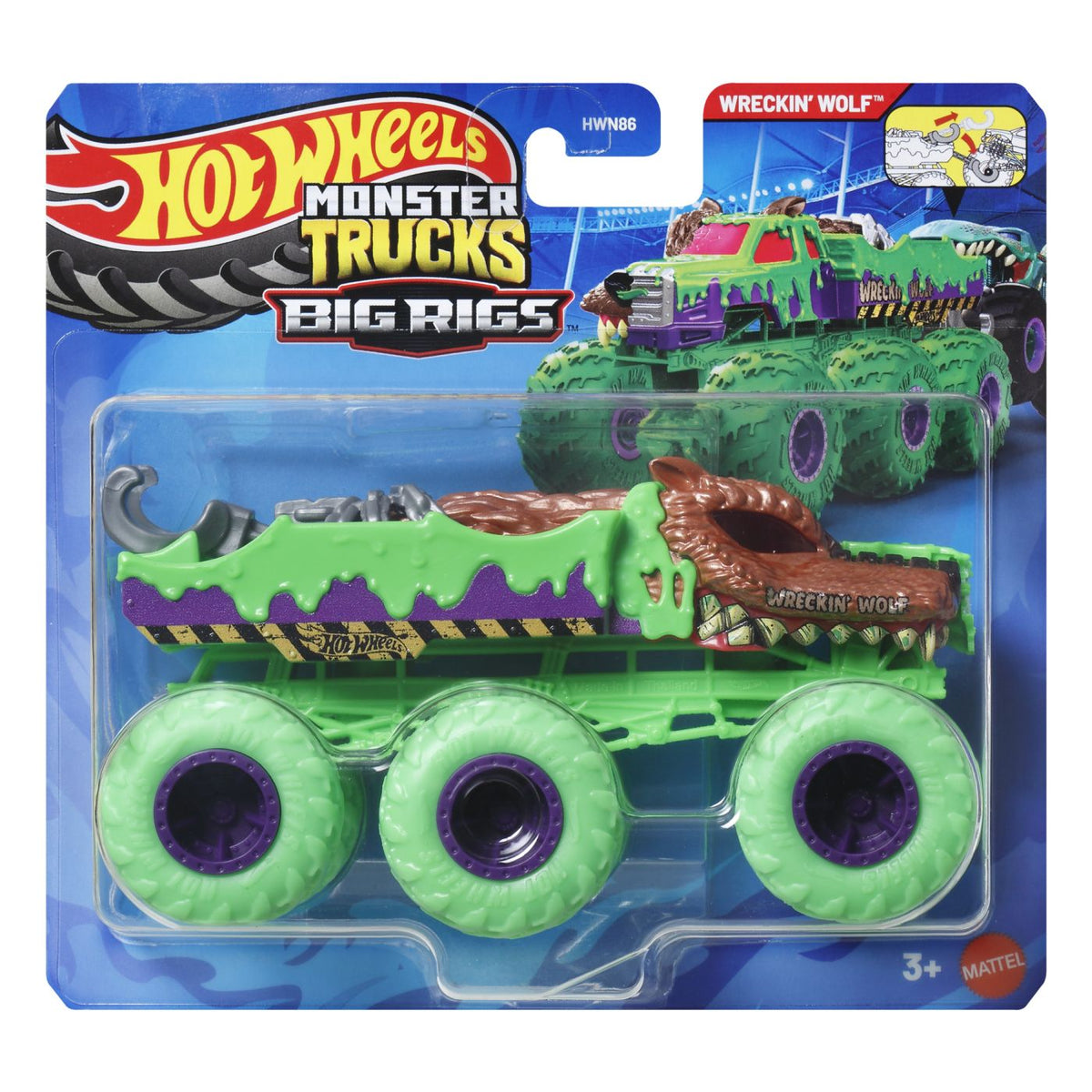 Hot Wheels Monster Truck Big Rigs Wreckin Wolf - Mattel - Default Title [ps:9e456d42-db3c-46ac-aa47-b1fd0a1bf724]