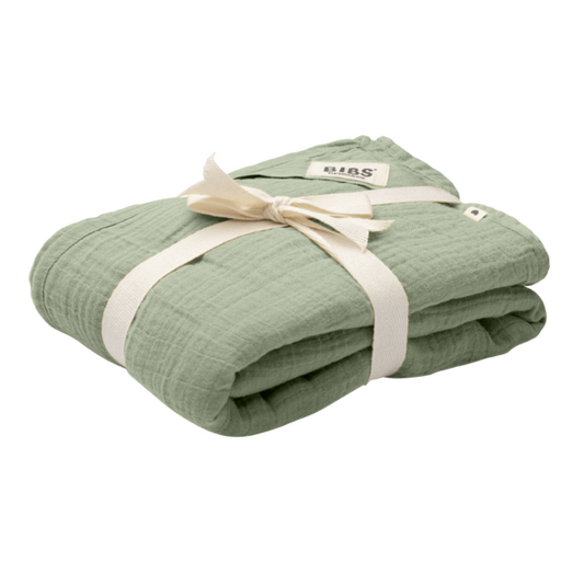 Muselină Swaddle BIBS 120x120 cm, Sand - Bumbac Organic - Sage [ps:d9b660f0-2f9d-4659-b97d-8f761575480e]