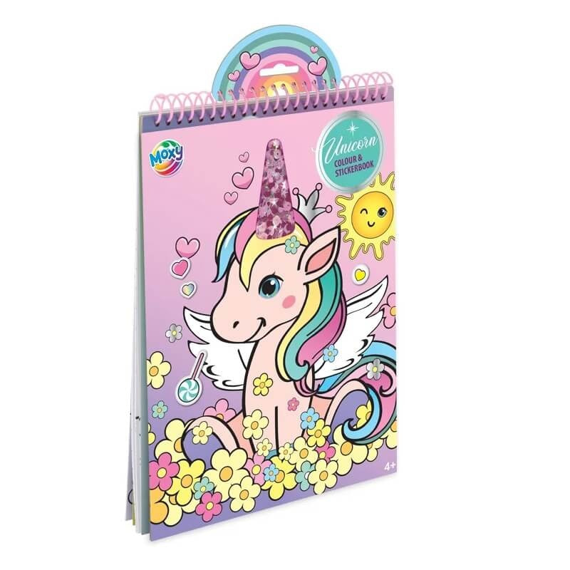 Carte de Colorat Unicorn cu Sclipici și Abtibilduri Moxy - Default Title [ps:0f99f189-5111-4cd1-bab1-8b3cc73fd04d]