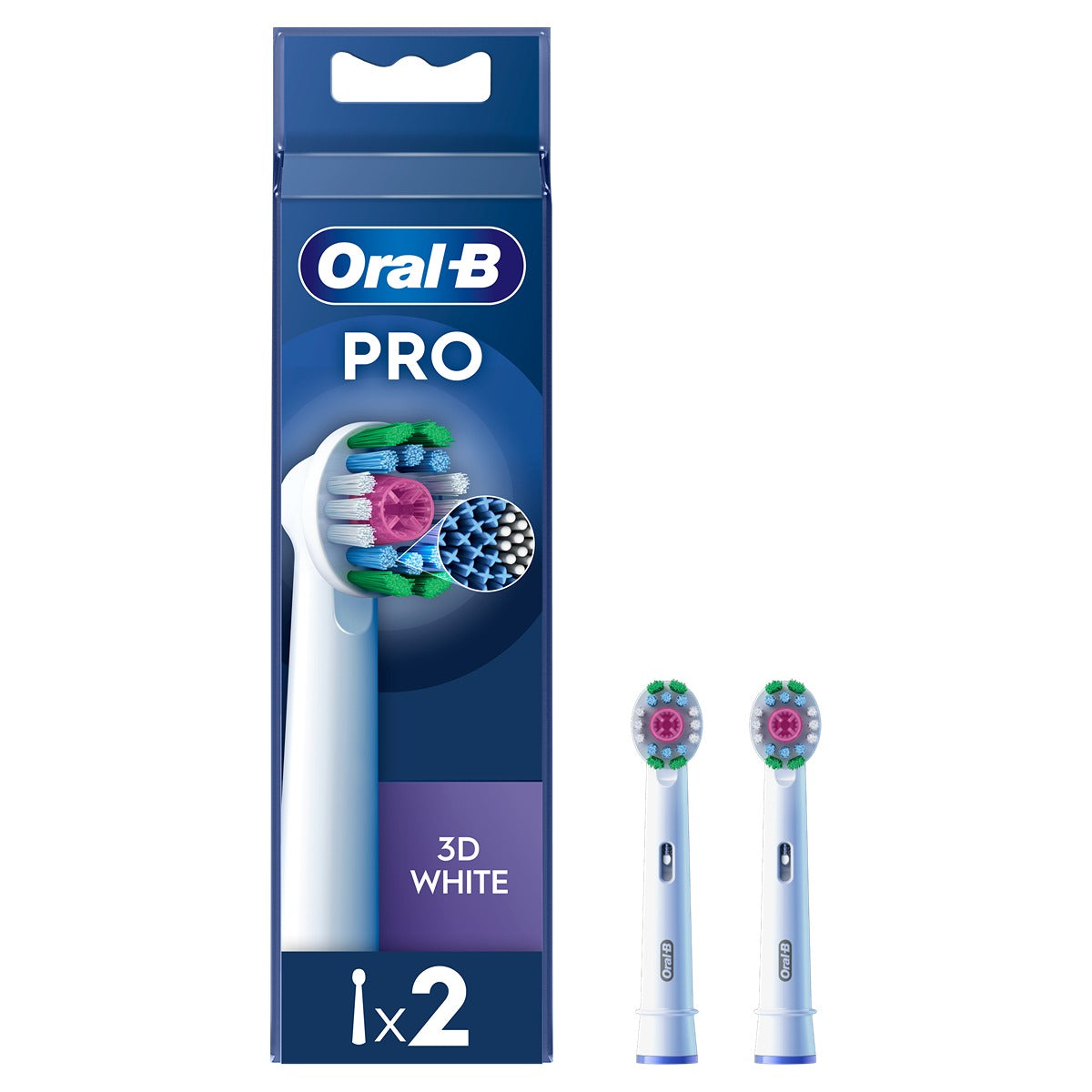 ORAL-B Pro 3D White, rezerva periuta electrica, 2 buc [ps:13823254-4047-436f-958b-4fc406c3e484]