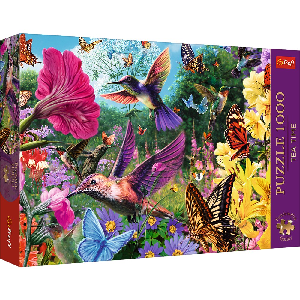 PUZZLE TREFL 1000 PREMIUM PLUS TEA TIME PIATA DE FLORI - Colibri [ps:9078c2d9-bead-4a8f-86d2-97ca7742c459]