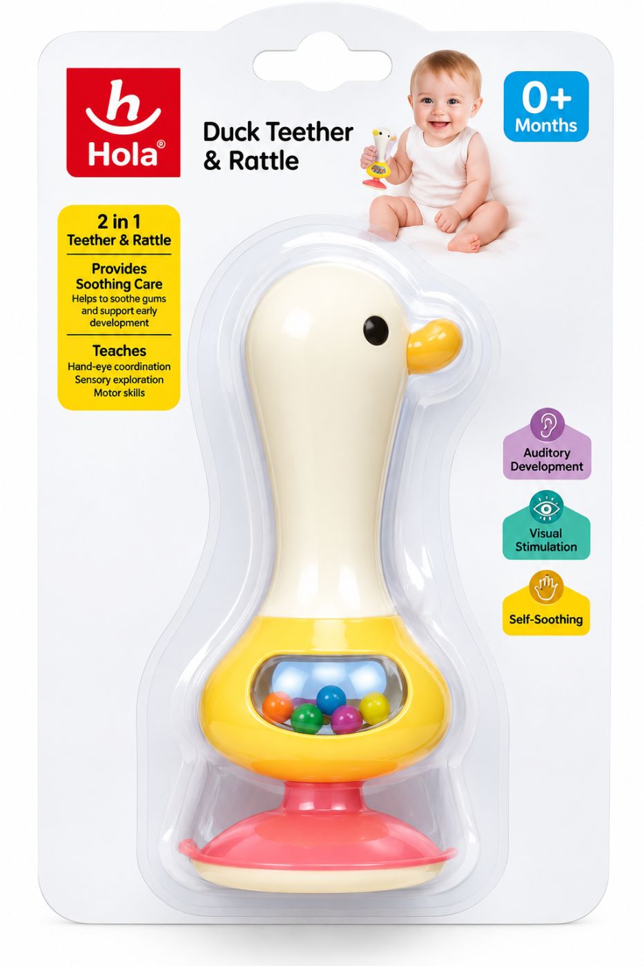 Jucărie Bebe Rățușcă cu Ventuză și Zornăitoare - Default Title [ps:ed51eed7-1785-4012-88a0-63c3d4fda971]