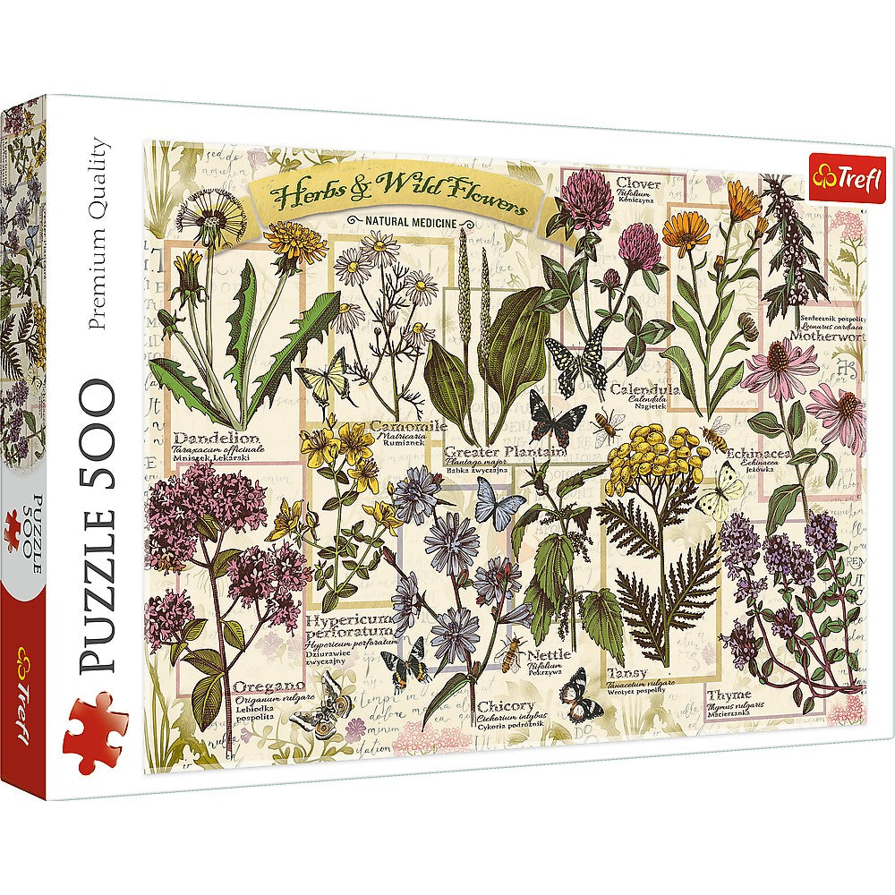 PUZZLE TREFL 500 PLANTE SI FLORI SALBATICE - Default Title [ps:9e6efb1c-21c9-4c04-9336-2d9b48f6a656]