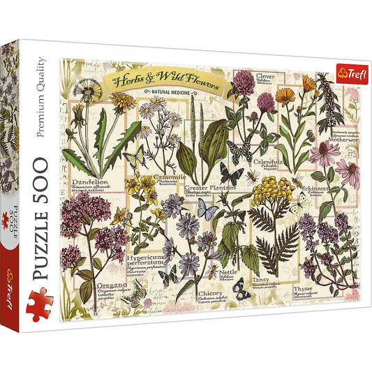 PUZZLE TREFL 500 PLANTE SI FLORI SALBATICE - Default Title [ps:9e6efb1c-21c9-4c04-9336-2d9b48f6a656]