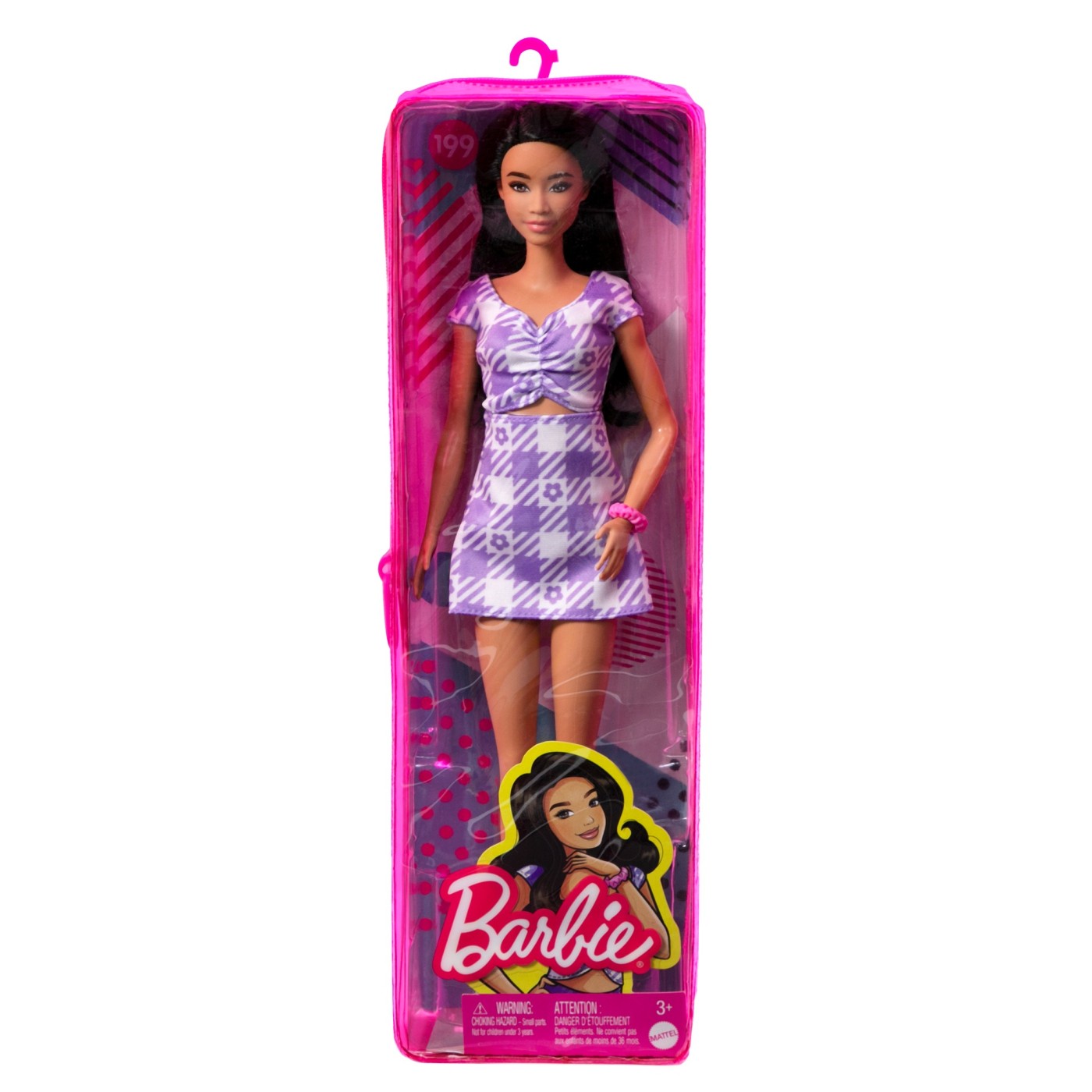 PAPUSA BARBIE FASHIONISTA BRUNETA CU ROCHIE MOV [ps:83572ba6-489d-42fc-ae53-312337b4ca0a]