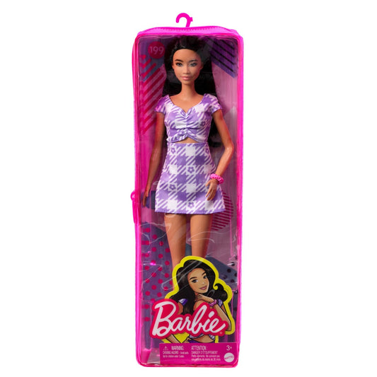 PAPUSA BARBIE FASHIONISTA BRUNETA CU ROCHIE MOV [ps:83572ba6-489d-42fc-ae53-312337b4ca0a]