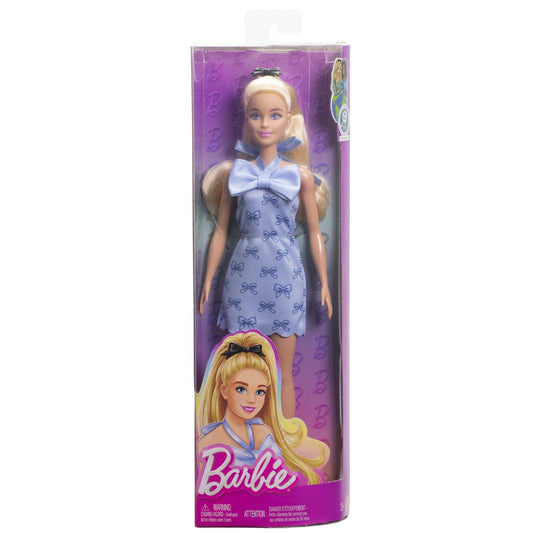 BARBIE FASHIONISTAS PAPUSA BARBIE BLONDA CU ROCHIE ALBASTRA CU FUNDITE [ps:f9376aa1-625b-4660-9dbd-443d9bf9b182]