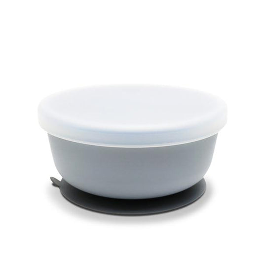 Bol Hranire Silicon cu Ventuză și Capac Lorelli, Fresh Green - Grey [ps:f307d440-dd34-459f-80c4-fc0425671f26]