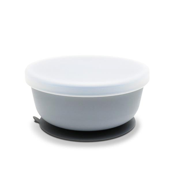 Bol Hranire Silicon cu Ventuză și Capac Lorelli, Fresh Green - Grey [ps:f307d440-dd34-459f-80c4-fc0425671f26]