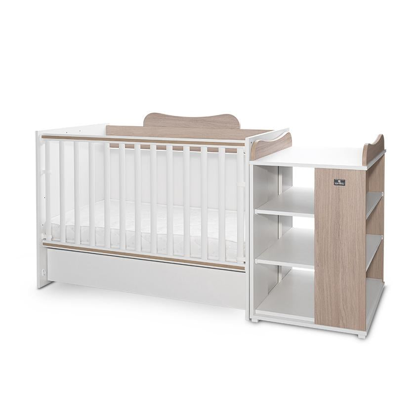 Pătuț Modular Multifuncțional Lorelli Multi, White Orchid - White & Amber [ps:7198659a-c9b6-4fb5-b238-2674de2b4315]