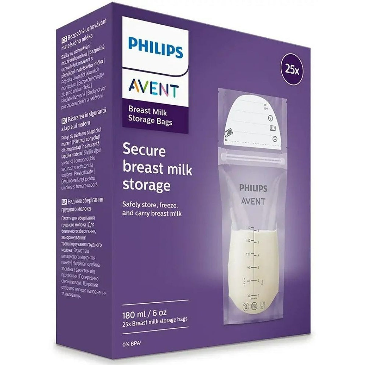 PHILIPS SCF603/25 Avent, accesorii ingrijire bebe, pungi pastrare lapte matern, 25 buc [ps:91dd22f6-11c5-46c2-9e7d-dfa5277fceb8]