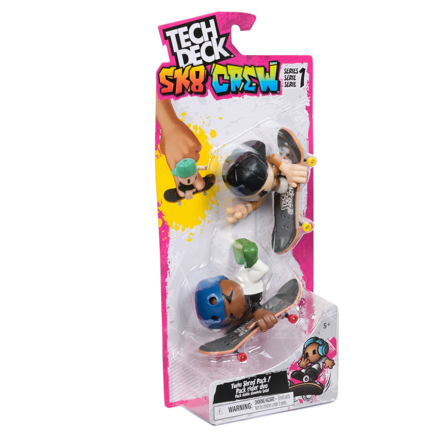 TECH DECH SK8 CREW PACHET 2 SETURI PLACA SI FIGURINA 9.6CM SAPCA NEAGRA SI CASCA ALBASTRA [ps:51933a52-ef18-4395-9337-3c72debd5e48]