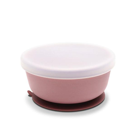 Bol Hranire Silicon cu Ventuză și Capac Lorelli, Fresh Green - Pink [ps:19660fca-af0e-4283-9d1b-ad74c63951dc]