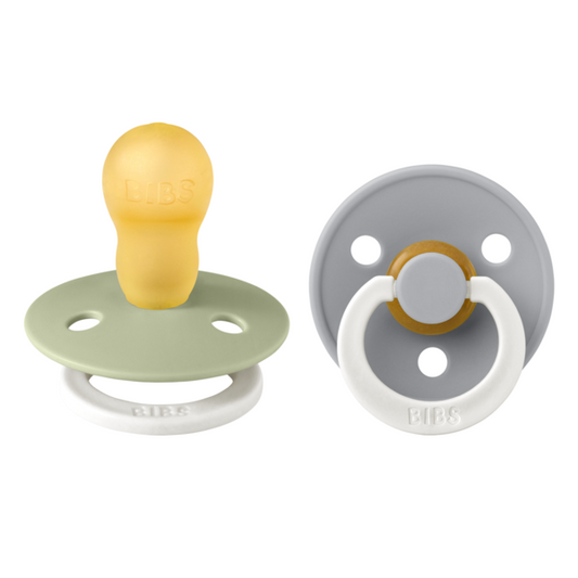 Set 2 Suzete BIBS Colour Glow Latex, 0 luni, Black/Vanilla - Sage [ps:5adecae3-02cb-4ffa-804c-264b2d6ddcab]