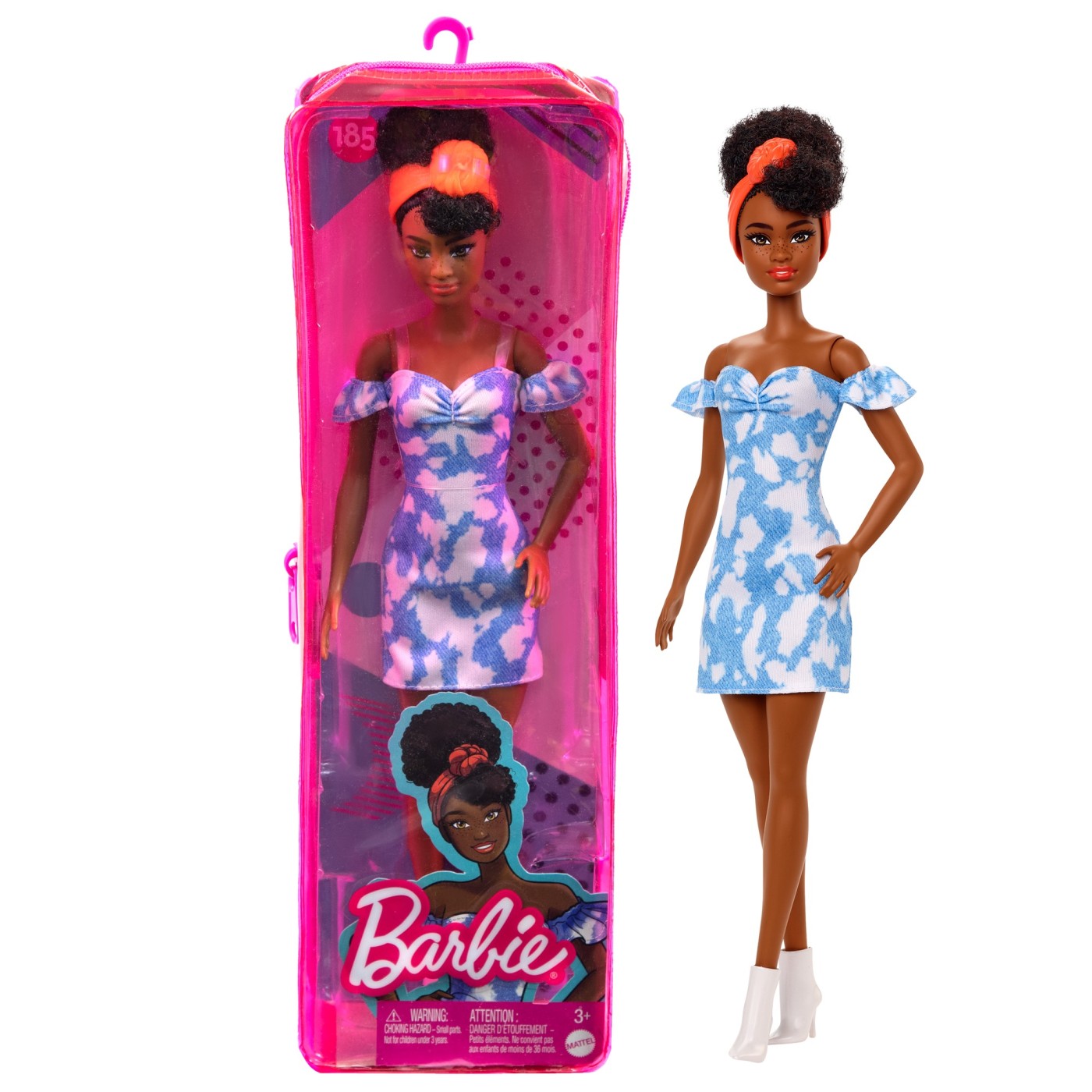 PAPUSA BARBIE FASHIONISTA BRUNETA CU ROCHITA ALBASTRA [ps:be00eb5f-724f-49a8-bfa5-655768a71e52]
