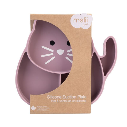 FARFURIE COMPARTIMENTATA DIN SILICON CU VENTUZA, MELII LUXE, PISICA [ps:60d3d743-6489-4611-be1d-ef07b91d12f7]