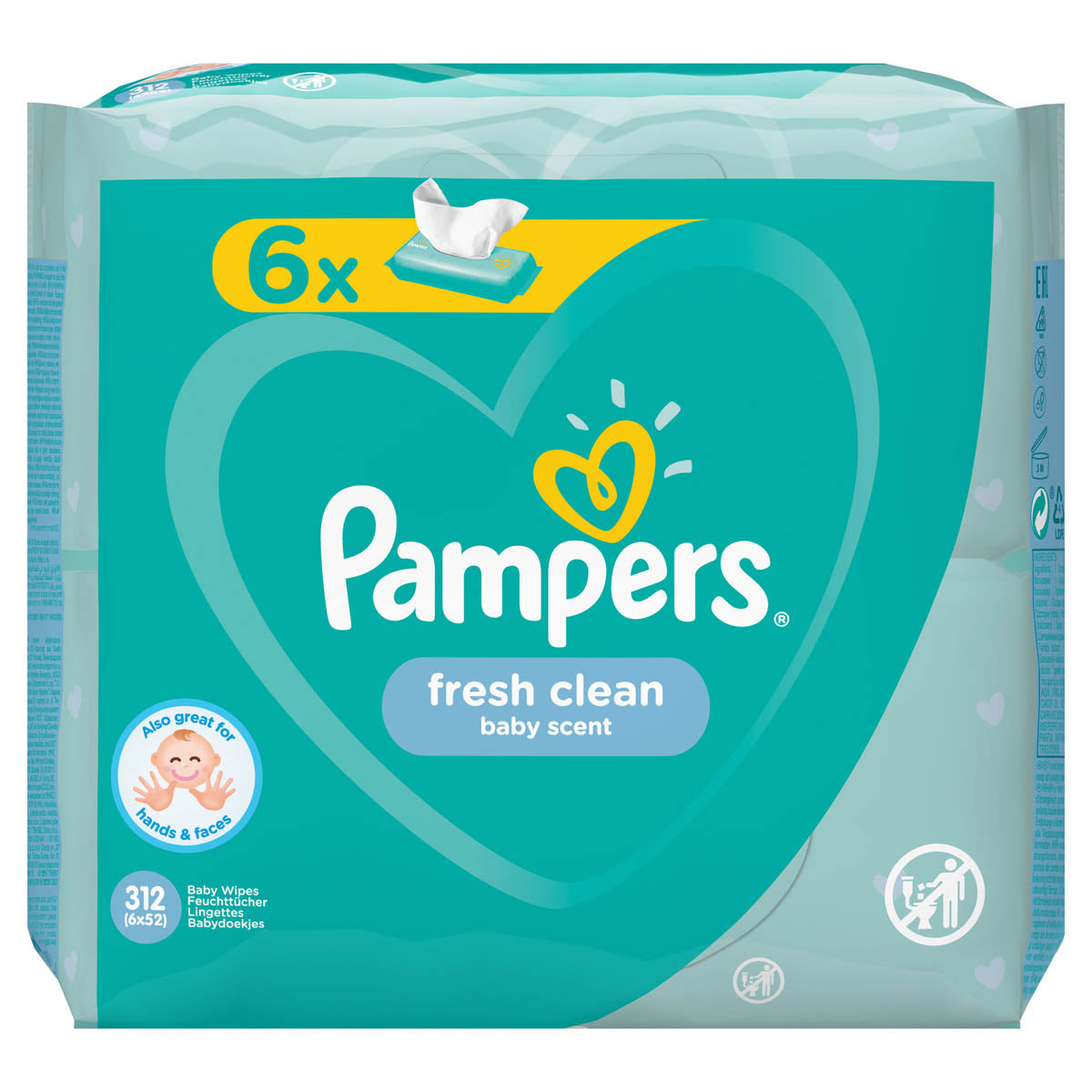 PAMPERS Fresh Clean, servetele umede, pentru copii, 6x52 buc - Default Title [ps:778e3245-eb82-47fc-8c0c-f2bc918c56f2]