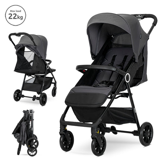 Cărucioar Nou-Născut Lorelli Noir, Negru | Pliere Rapidă - Grey [ps:ddd1e034-1b21-4fe0-bc2a-f0c8113297ac]
