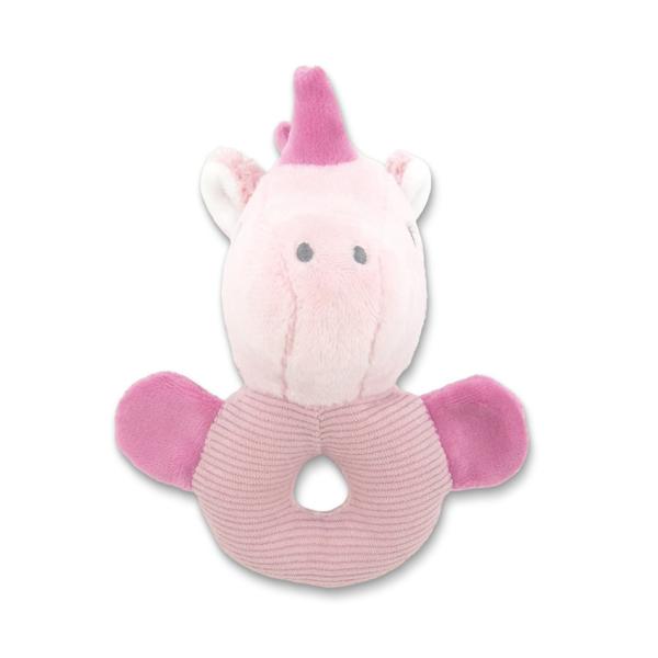 Ursulet de Plus Zornăitor Lorelli Toys, 11 cm, 0 luni+ - Unicorn roz [ps:0a43c2e2-6efa-4e16-99a8-384f9b0aac48]