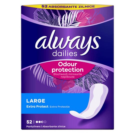 ALWAYS Dailies Extra Protect, absorbante zilnice, Large, 52 buc [ps:16b4df2d-f891-4eba-ac36-ce9dade7b44d]