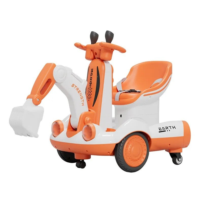 Excavator Electric Flippy cu Telecomandă, Maro, +2 Ani - Portocaliu [ps:5205abba-f55f-4abd-8be6-8b38c521a087]