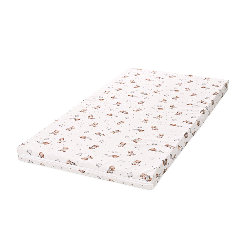 Saltea Pat Classic 60x120x6cm Lorelli, Spuma Elastica - Bear and Pill Beige [ps:98e48f1d-d3eb-48d2-a529-d60692546e9a]