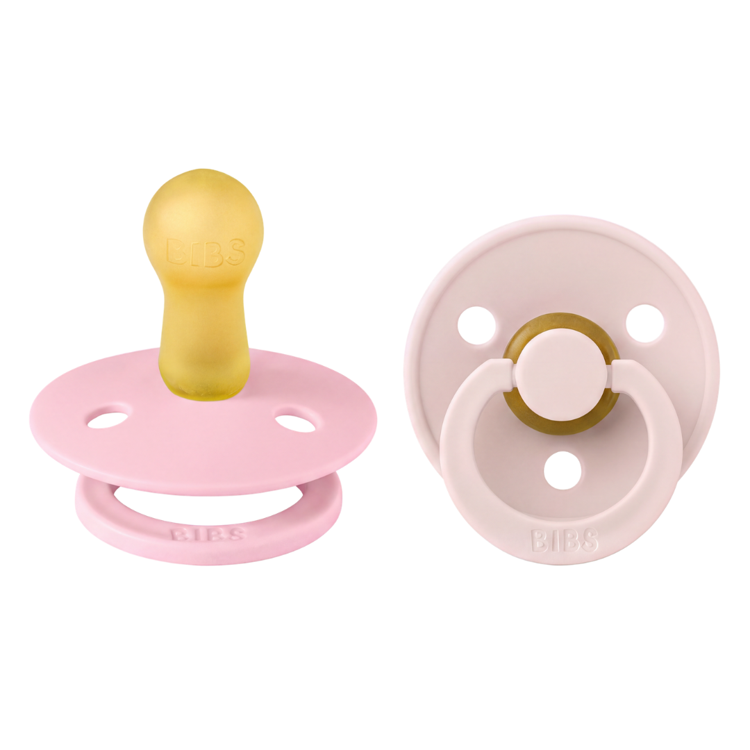 Set 2 Suzete BIBS Colour Latex, Tetina Simetrică, 0 luni - Petal/Baby Pink [ps:4aea6c19-e261-4bdc-b680-d4ebf62d62e0]