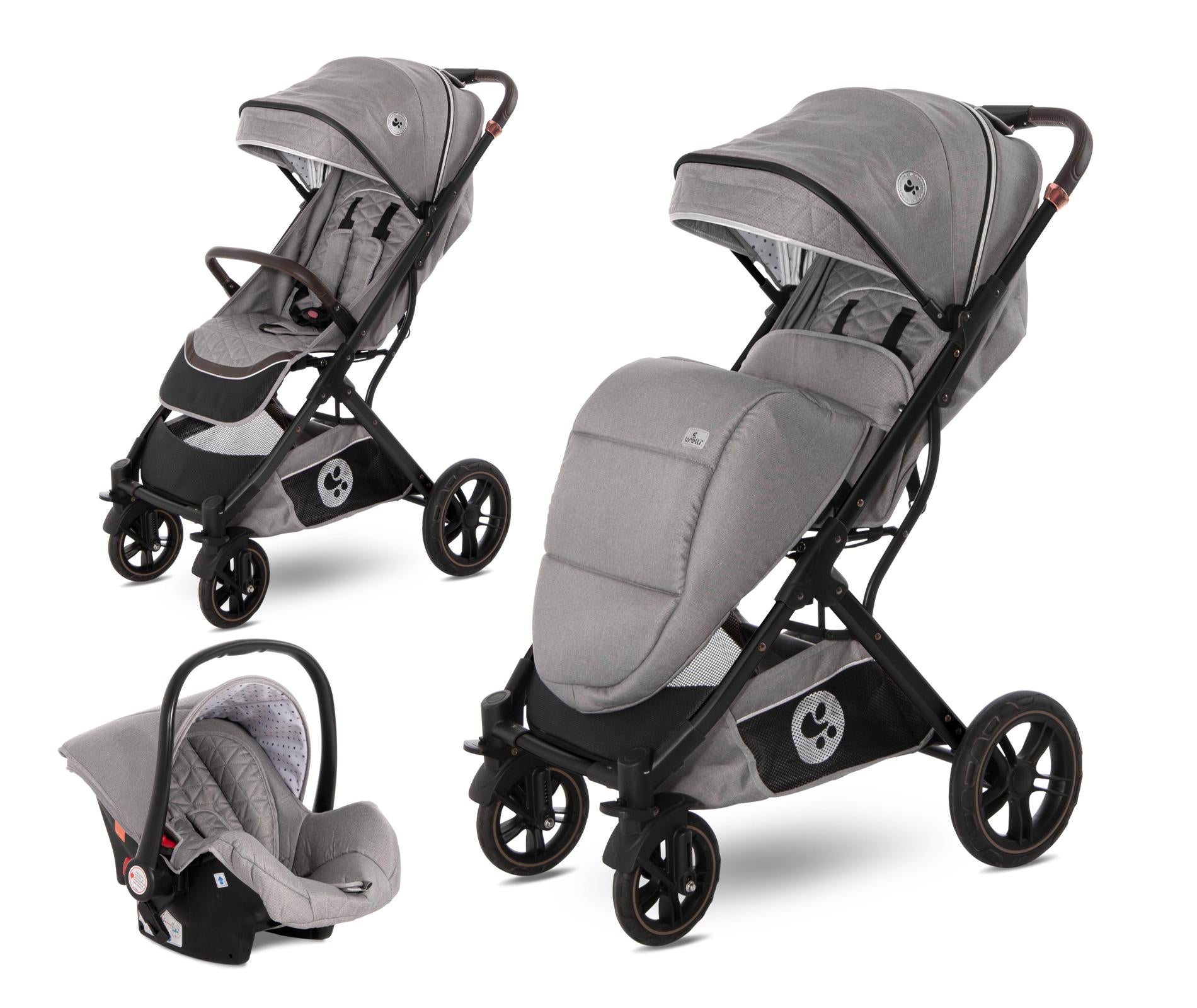 Set Cărucioare Lorelli Storm, 0 luni - 4 ani, Gri Steel - Gri deschis [ps:d00edbdd-7ec4-4cad-9449-207e3d57903e]