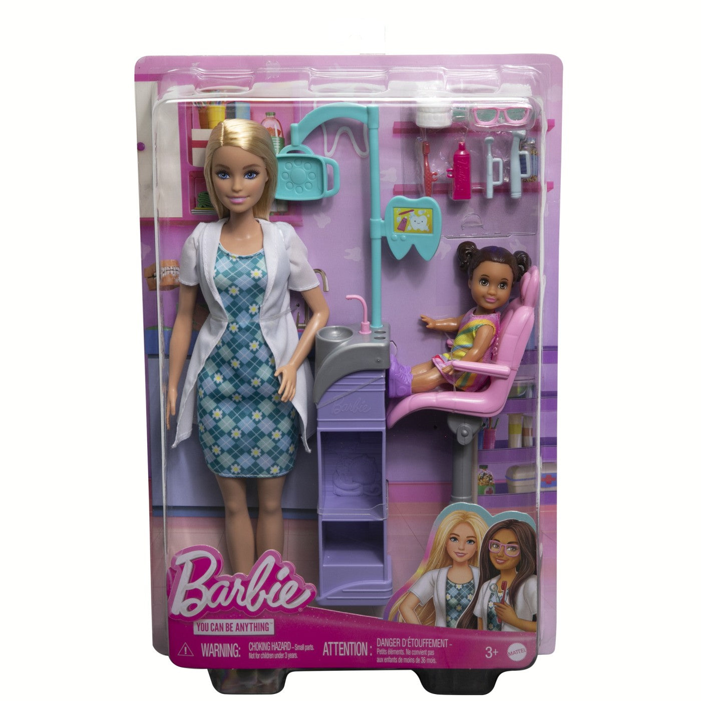 BARBIE CARIERE SET MOBILIER CU PAPUSA APICULTOR Mattel - Doctor Stomatolog - Blonda [ps:35af107c-ba55-4c95-86c0-e274dd7cdb37]