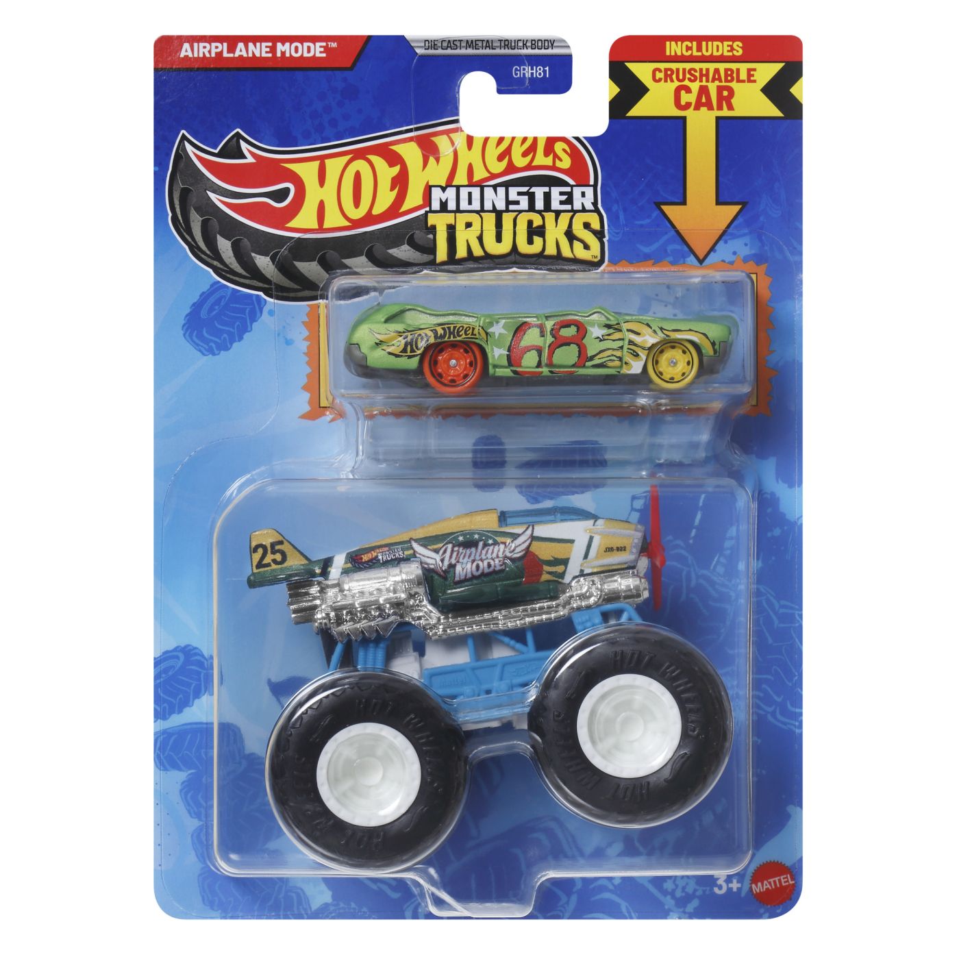 Hot Wheels Monster Truck și Mașinuță Airplane Mode - Mattel - Default Title [ps:6fdc9ca6-6abd-4c70-a59a-ec651aa91b3f]